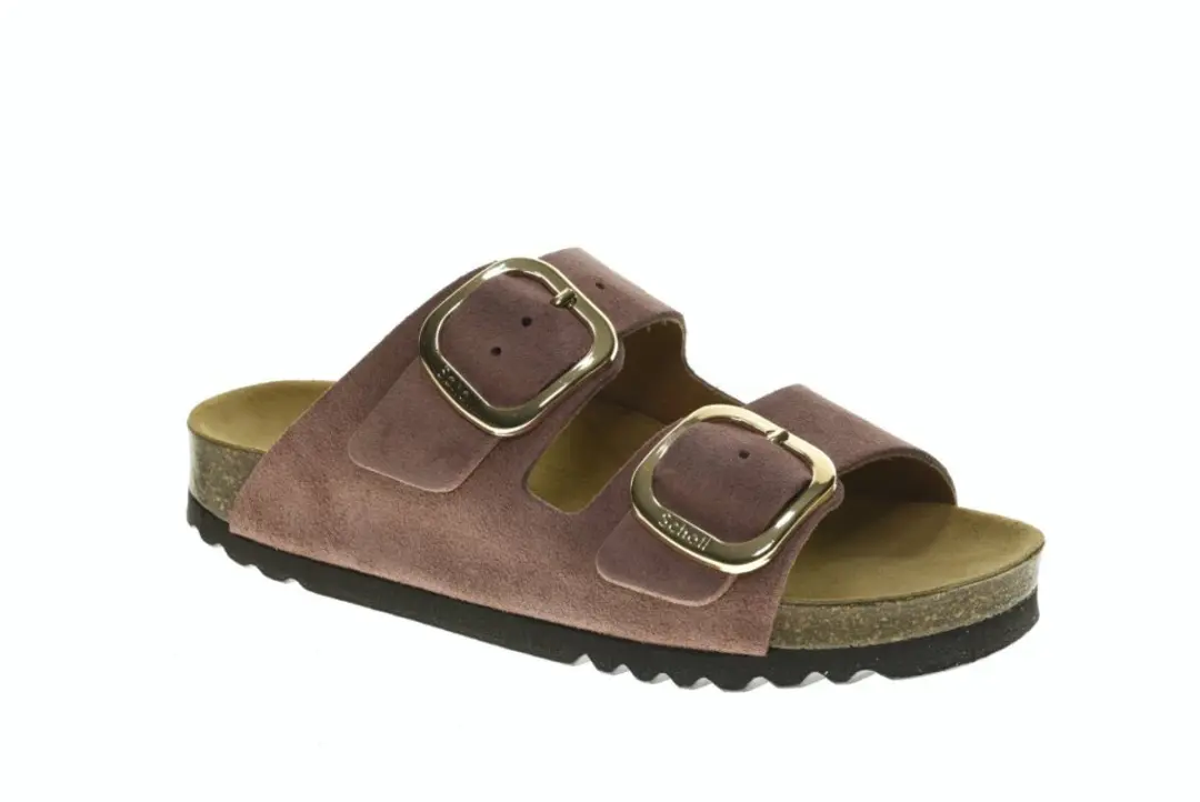 Scholl Noelle Sandalen Slides - Rood Suede 38