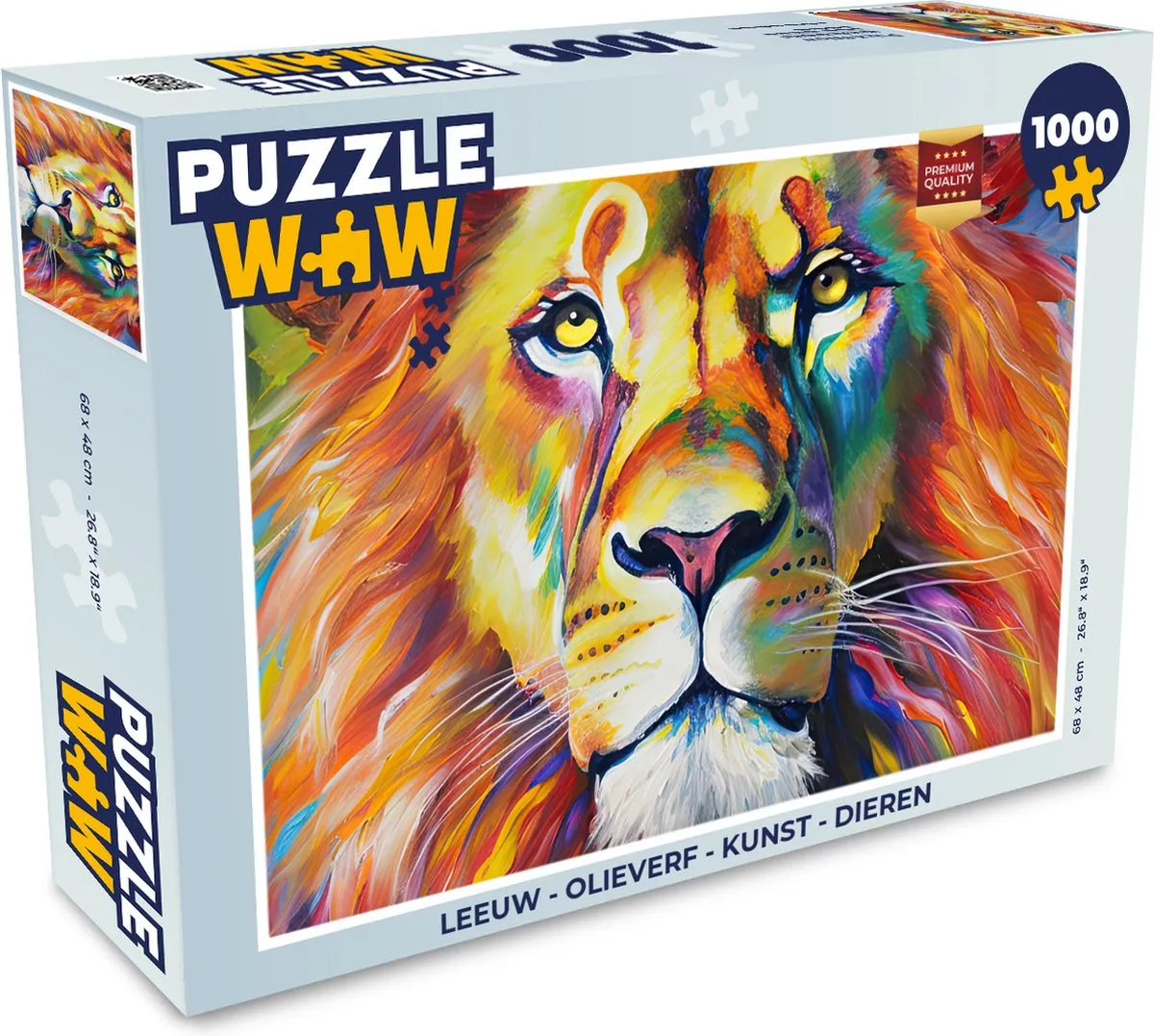 PuzzleWow Leeuw Puzzel 1000 Stuks - Multicolor