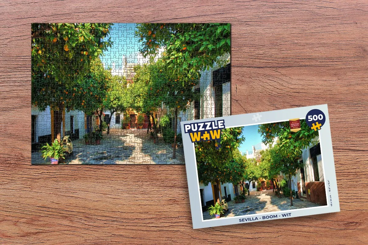 PuzzleWow Sevilla Legpuzzel 500 Stuks - Wit