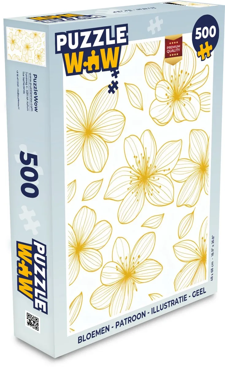 PuzzleWow Bloemen Legpuzzel 500 Stuks