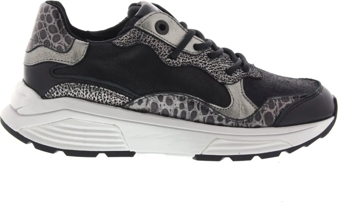 Dames Veterschoenen Xsensible Rainbow Black Fantasy Zwart
