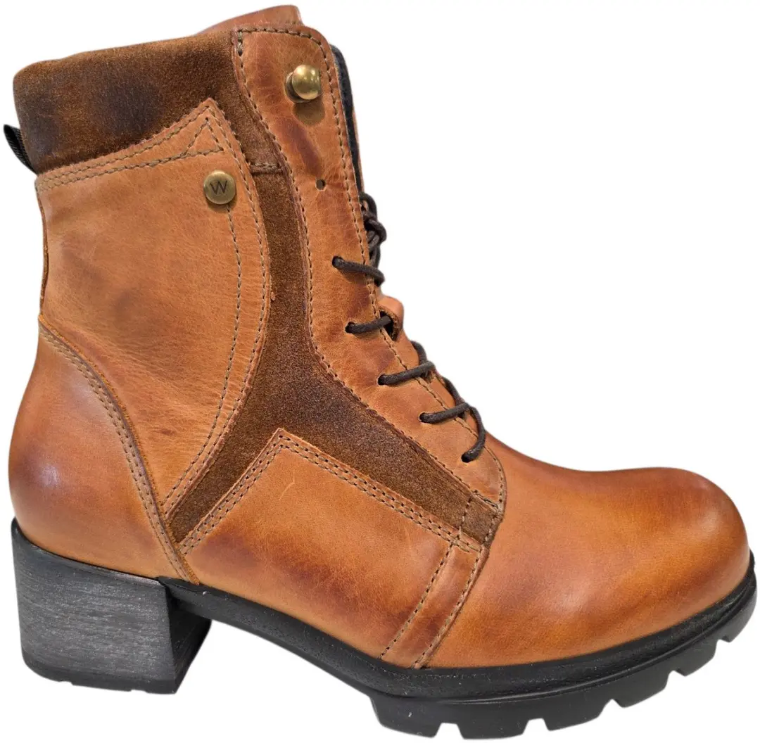 Wolky 0610030 430 Bruine leren Dames Veterboots