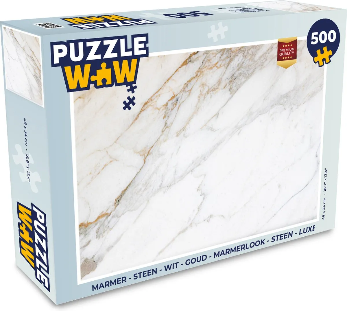 PuzzleWow Marmerlook Legpuzzel 500 Stuks