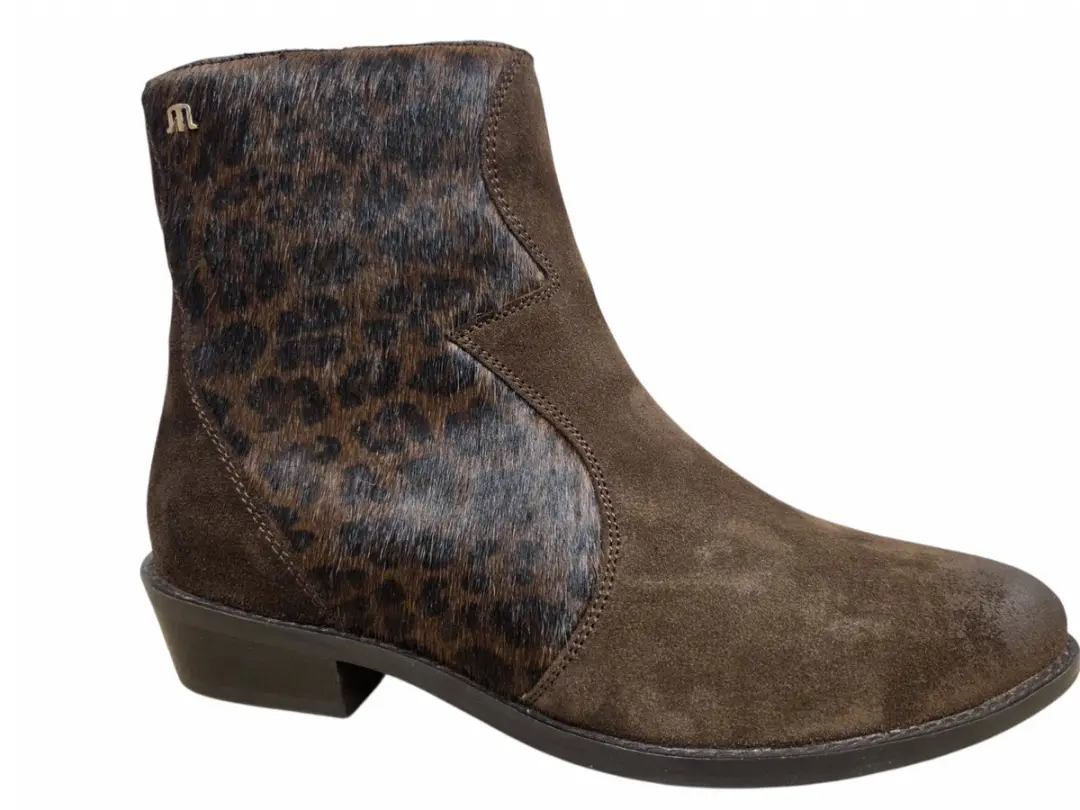 Maruti Gavi Suede Hairon DBrown DN1 Enkellaarzen Bruin Suede Dames