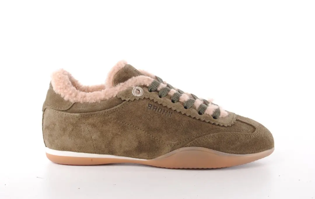 Bronx dames sneaker Parkerr suède kaki