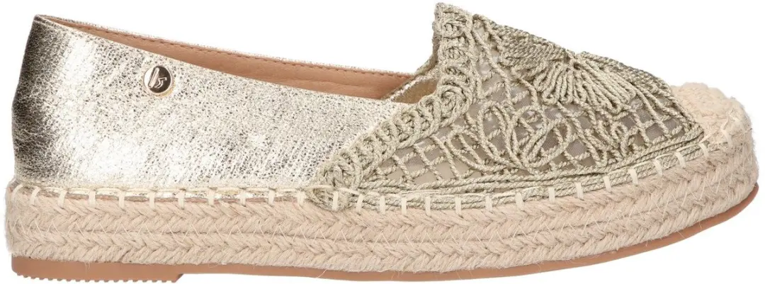 La Strada Espadrille Goud Textiel