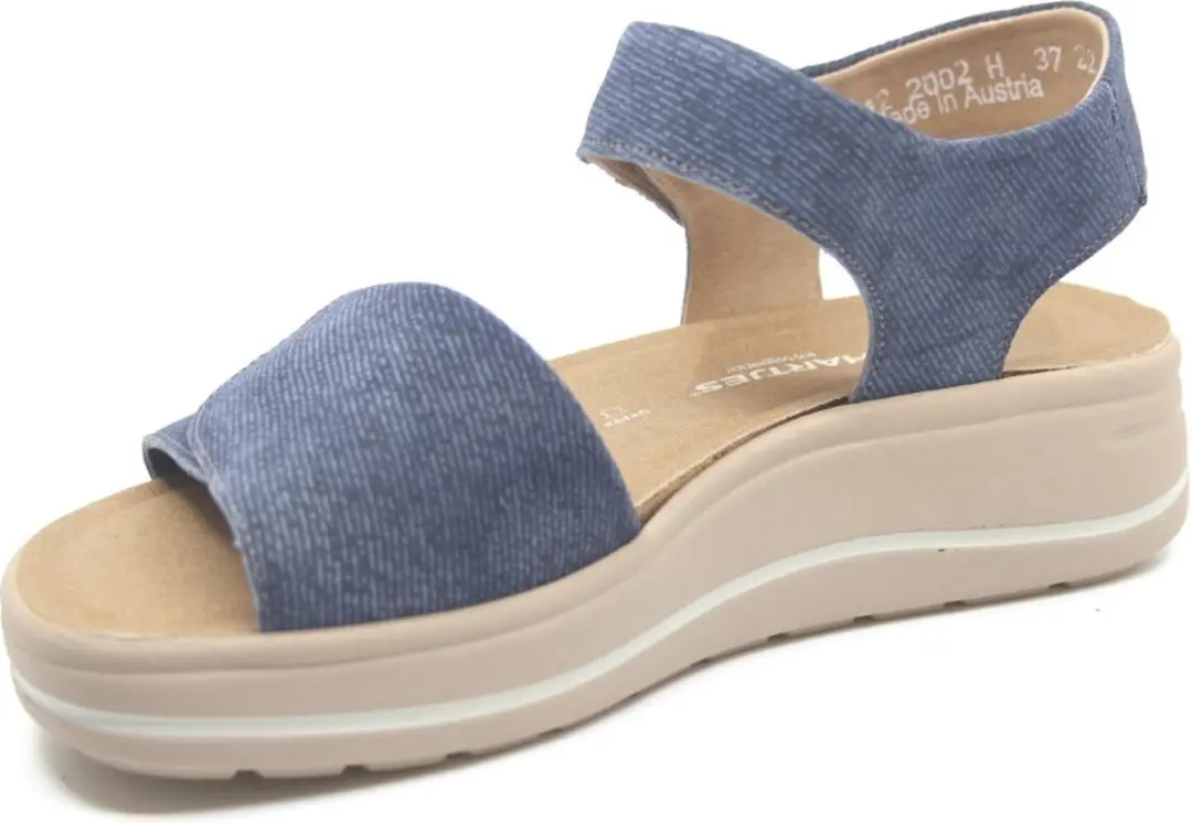 Hartjes Woogie 132.2002/40 Dames Sandalen - 37 - Jeansblauw - afbeelding 2 van 4