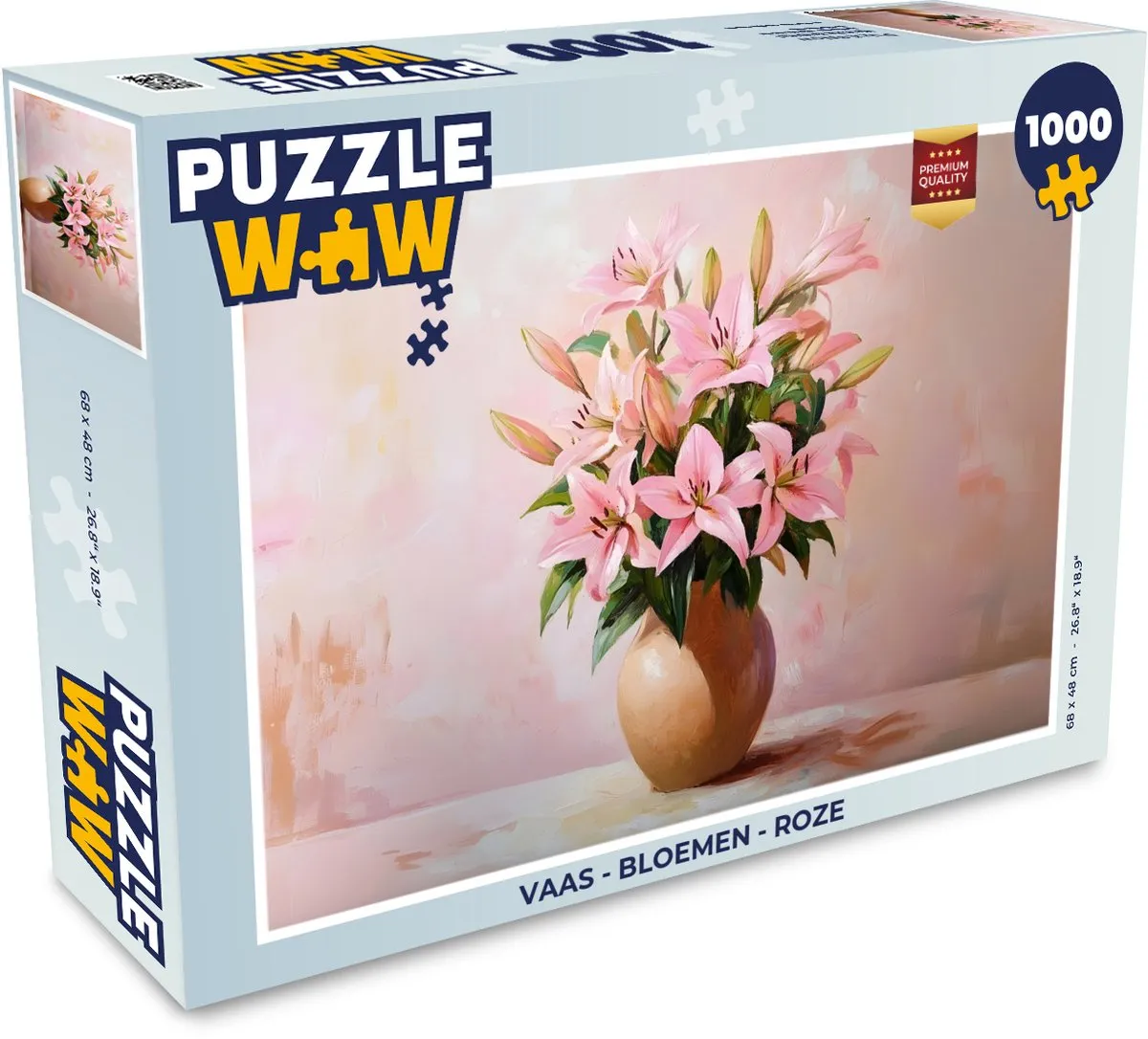 PuzzleWow Vaas Bloemen Legpuzzel 1000 Stuks