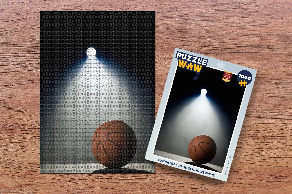 PuzzleWow Basketbal in de Schijnwerpers Legpuzzel 1000 Stuks
