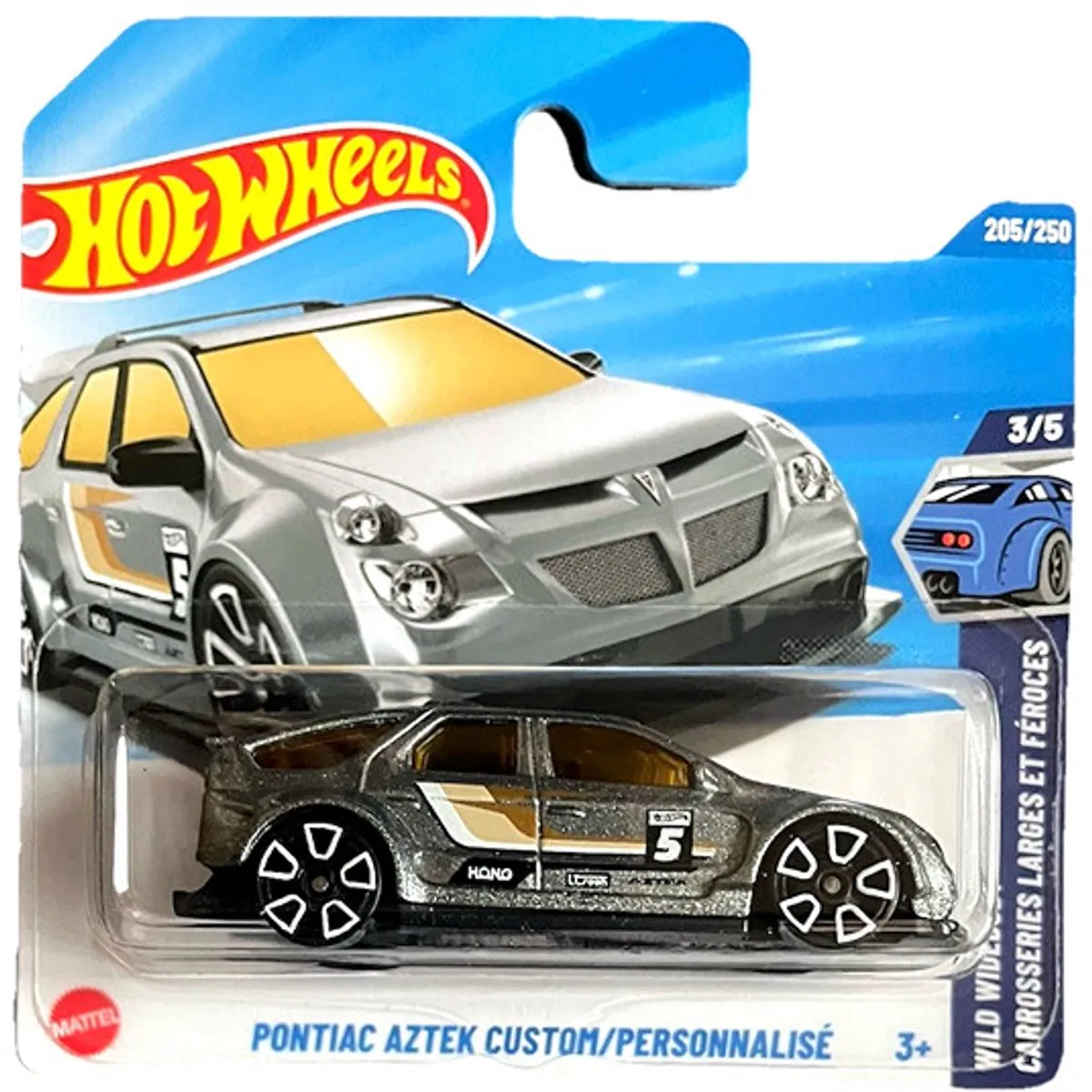 Hot Wheels Pontiac Aztek Custom Silver5 21A Wild Widebody 3/5 Short Card