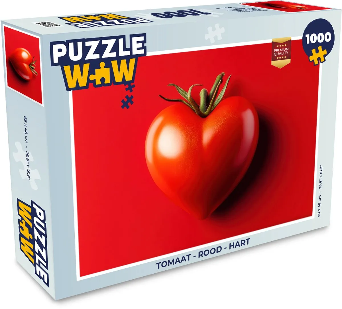 PuzzleWow Tomaat Hart Legpuzzel 1000 Stuks - Rood