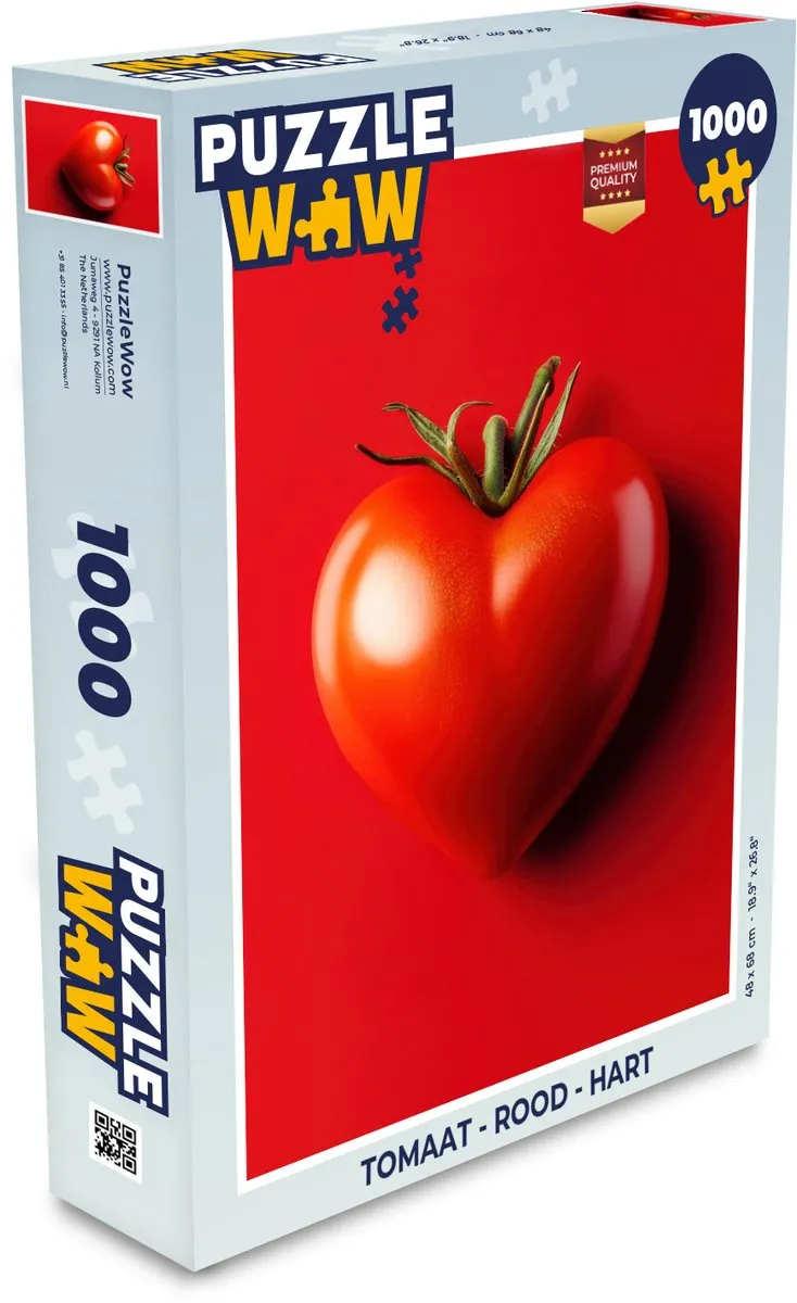 PuzzleWow Tomaat Hart Legpuzzel 1000 Stuks