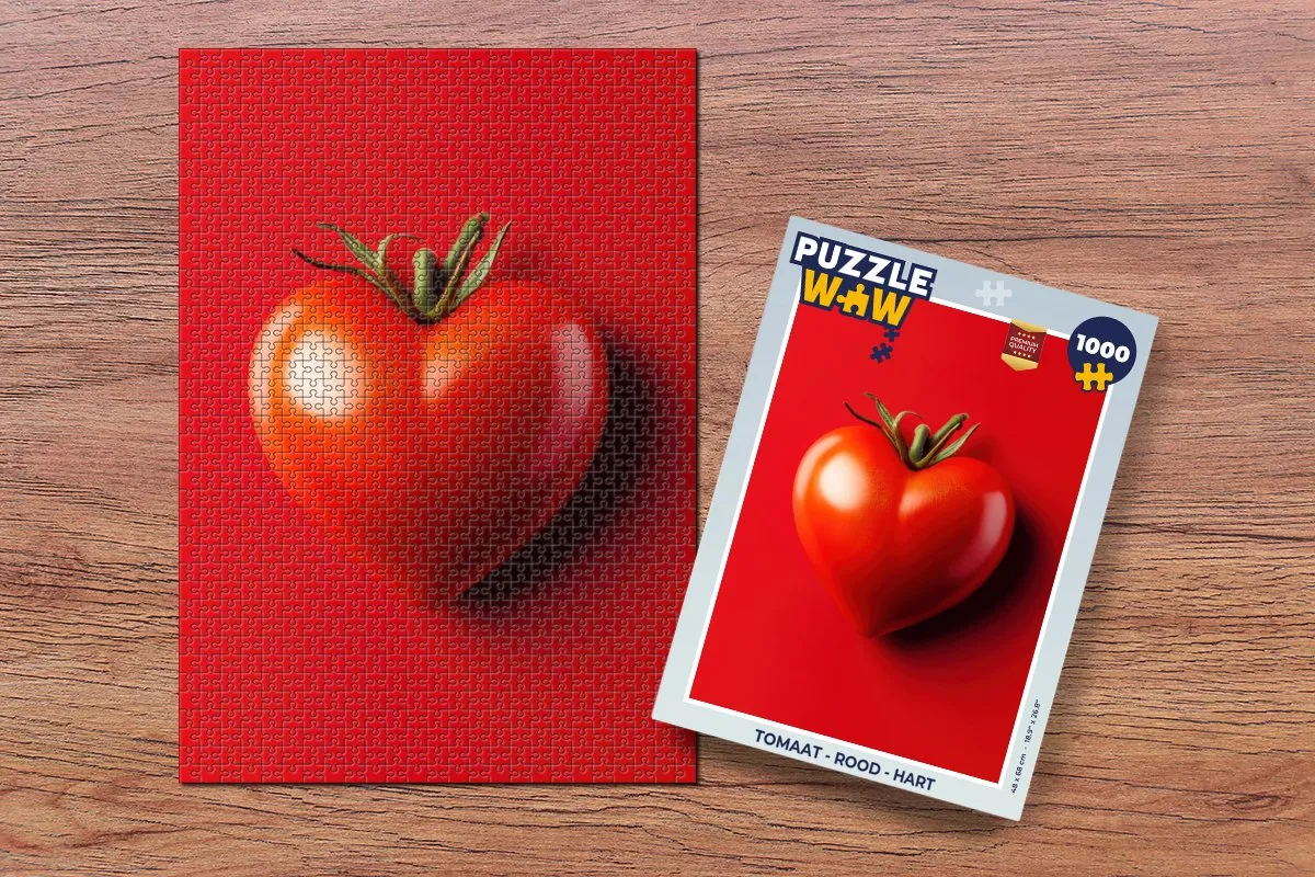 PuzzleWow Tomaat Hart Legpuzzel 1000 Stuks - Rood