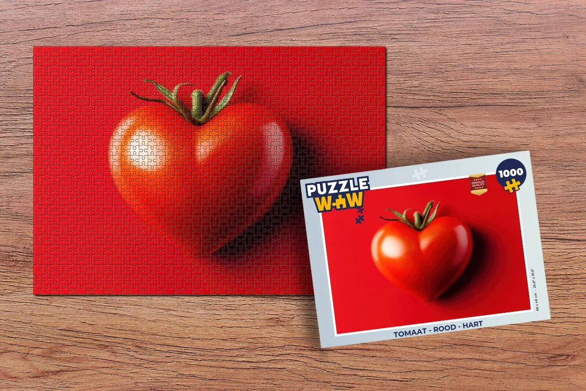 PuzzleWow Tomaat Hart Legpuzzel 1000 Stuks - Rood