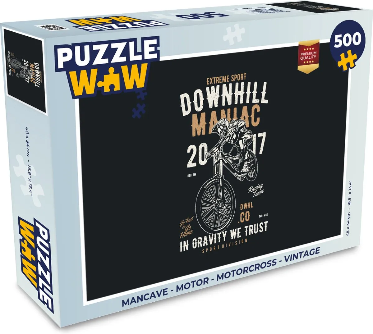 PuzzleWow Mancave Motorcross Legpuzzel 500 Stuks