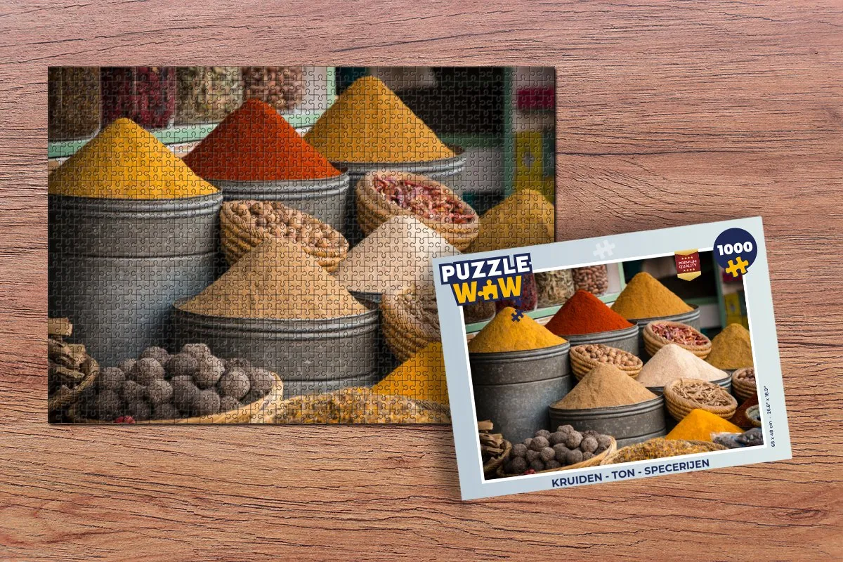 PuzzleWow Kruiden & Specerijen Legpuzzel 1000 Stuks - Multicolor