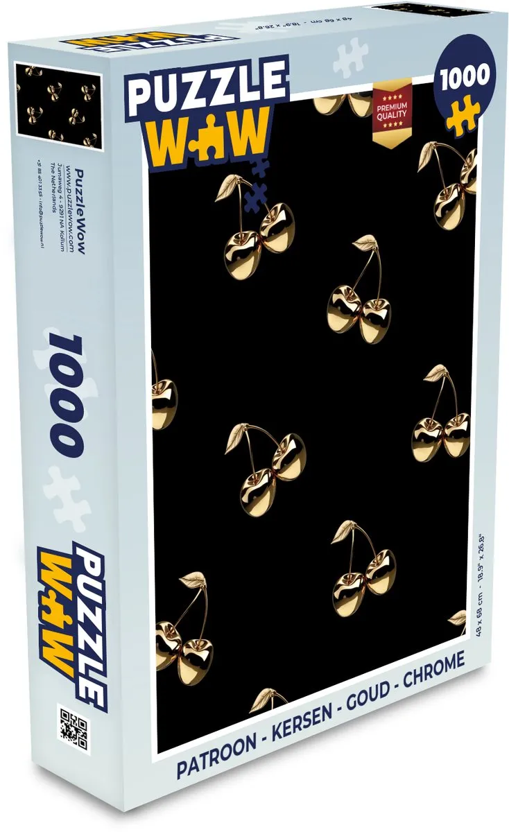PuzzleWow Legpuzzel Kersen Goud 1000 Stuks