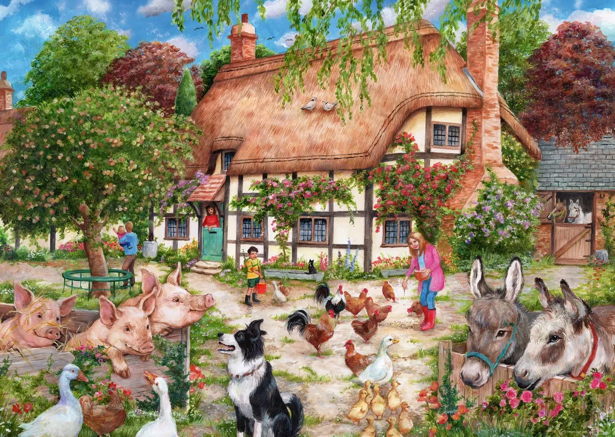 Ravensburger Farm Cottage Legpuzzel 1000 Stuks - Meerkleurig