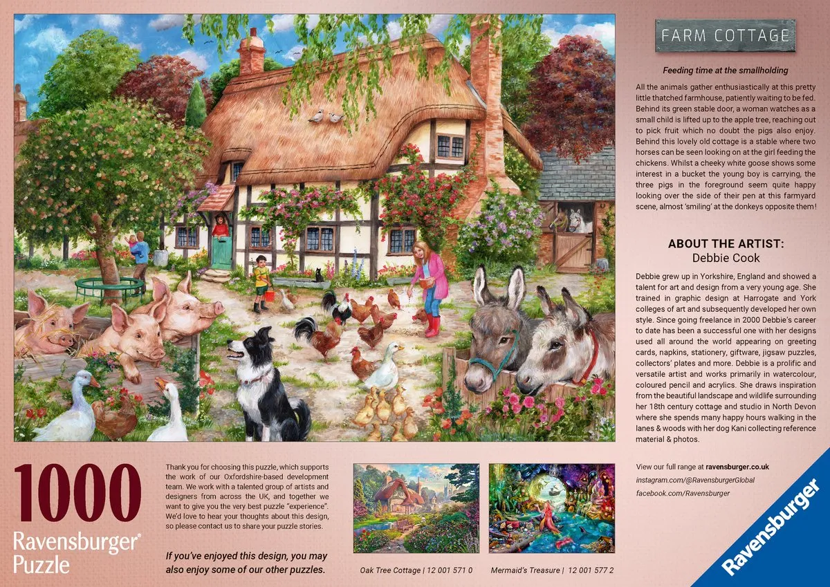 Ravensburger Farm Cottage Legpuzzel 1000 Stuks - Meerkleurig