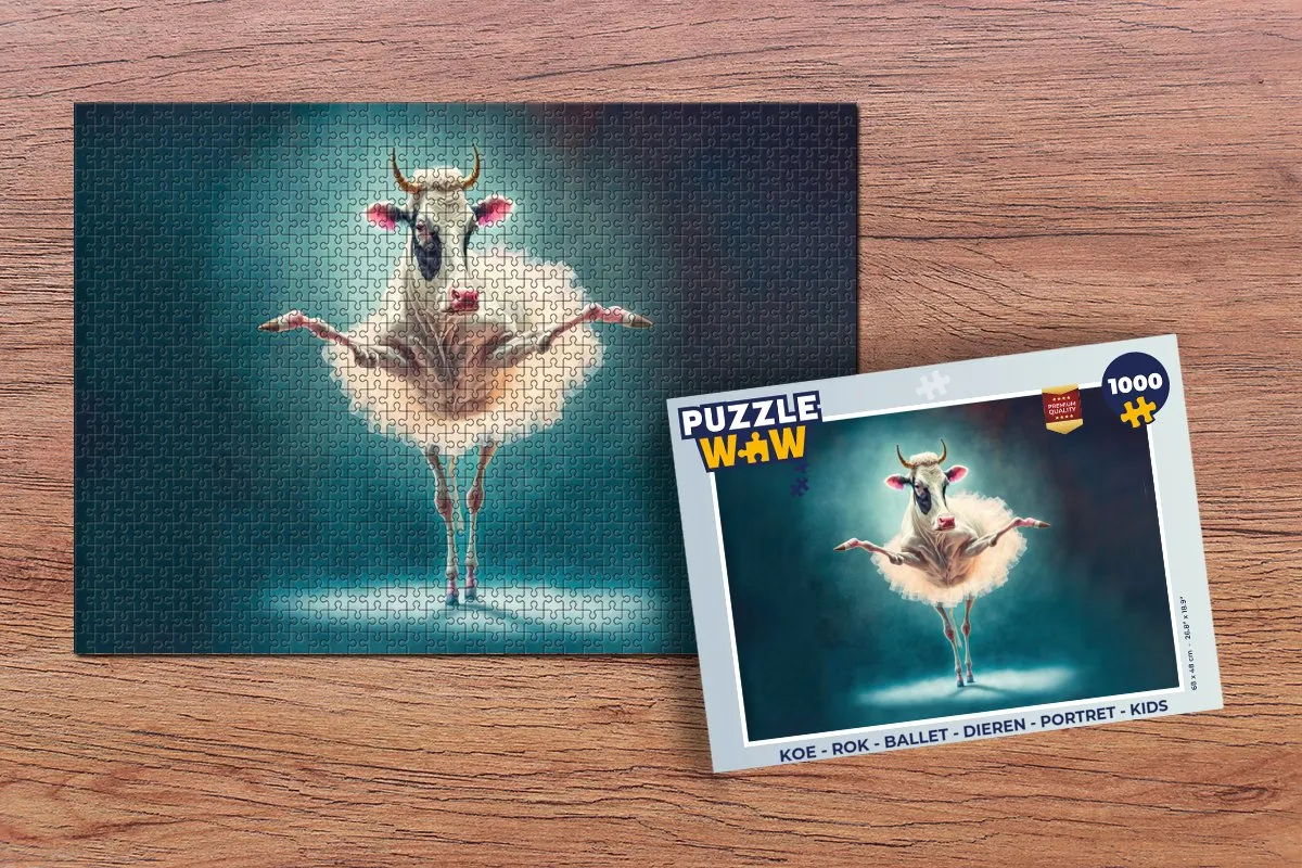 PuzzleWow Rok Ballet Dieren Portret Legpuzzel 1000 Stuks - Multicolor