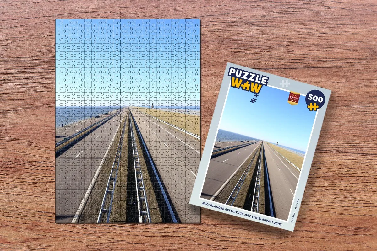 PuzzleWow Nederlandse Afsluitdijk Legpuzzel 500 Stuks - Multicolor
