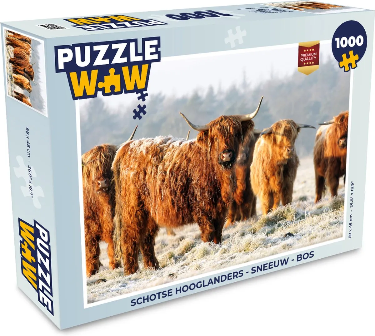PuzzleWow Schotse Hooglanders Legpuzzel 1000 Stuks