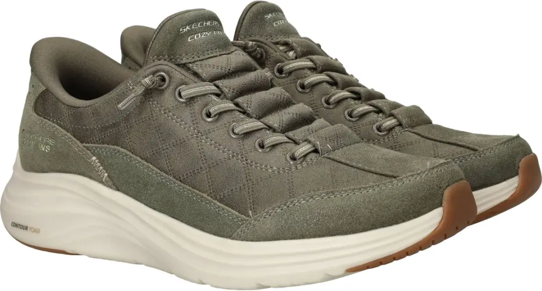 Skechers CONTOUR FOAM-Naturel EASE Dames Instappers 41 - Naturel/Olive - afbeelding 3 van 6