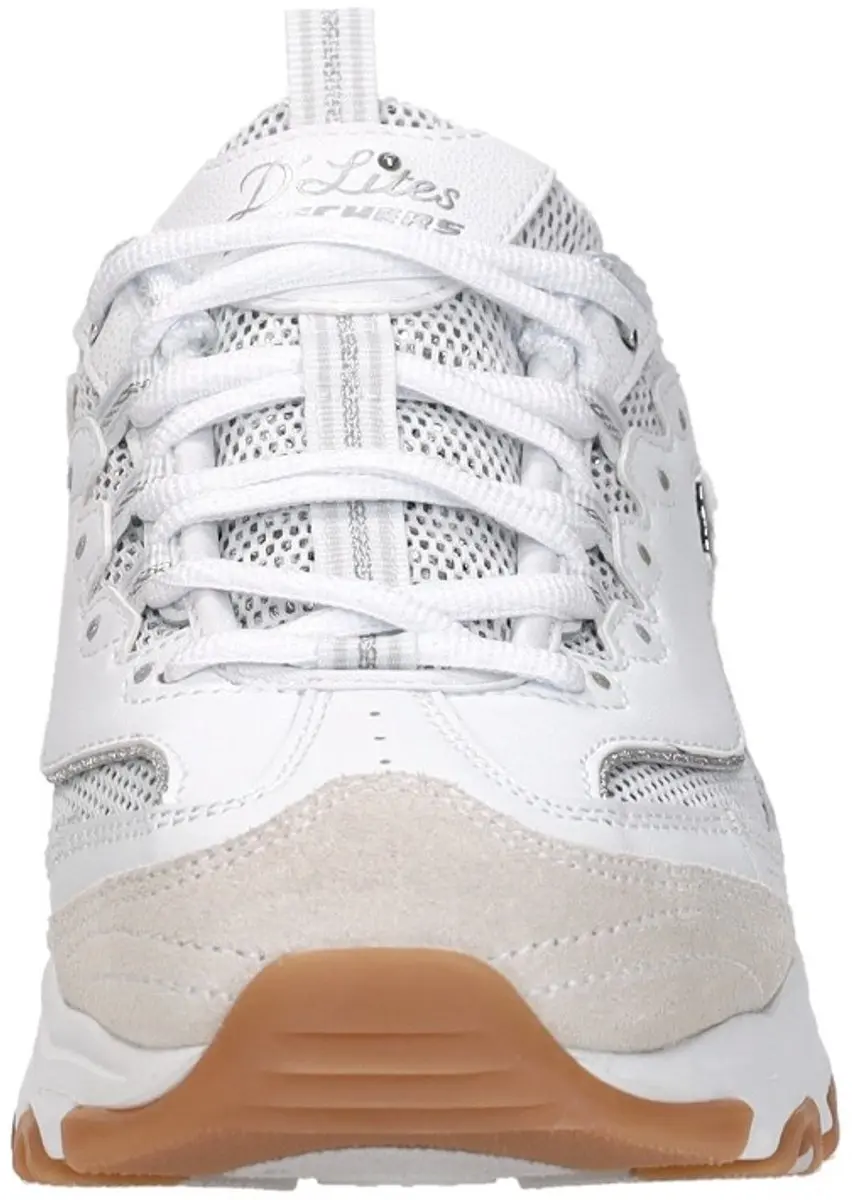 Skechers D'Lites Stellar Shimmer Sneakers - Wit - afbeelding 3 van 6