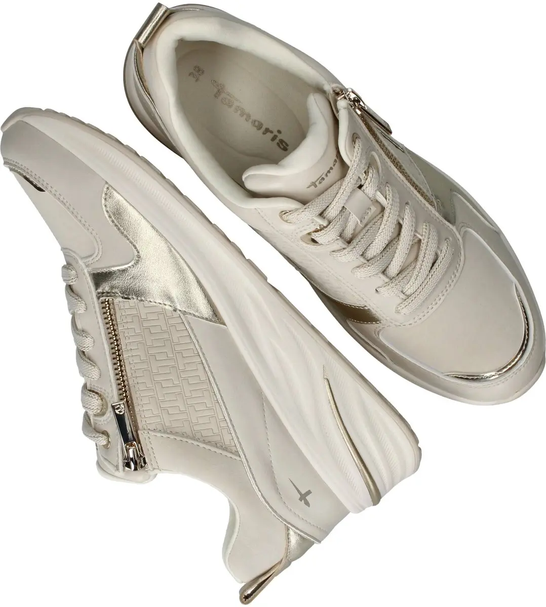 Tamaris Sneakers 1-23754-45 Dames - Beige - afbeelding 6 van 6