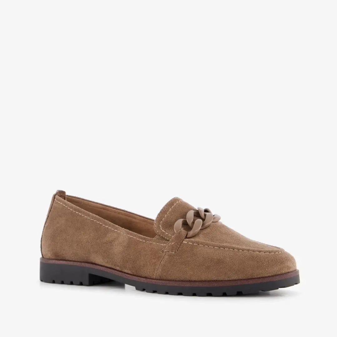Tamaris dames loafers met gesp camel bruin