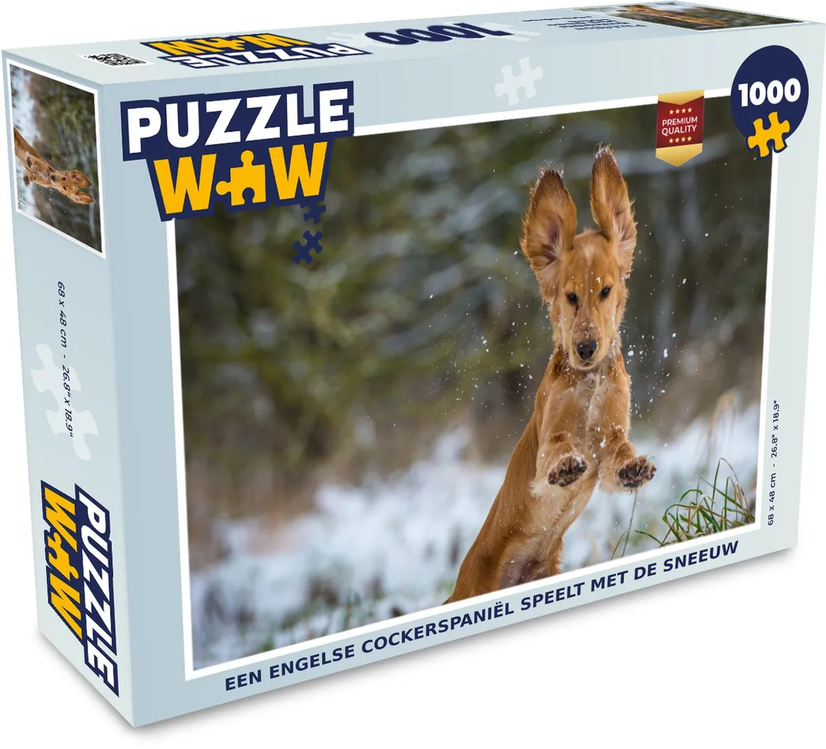PuzzleWow Legpuzzel Een Engelse Cockerspaniël - 1000 Stuks - Multicolor