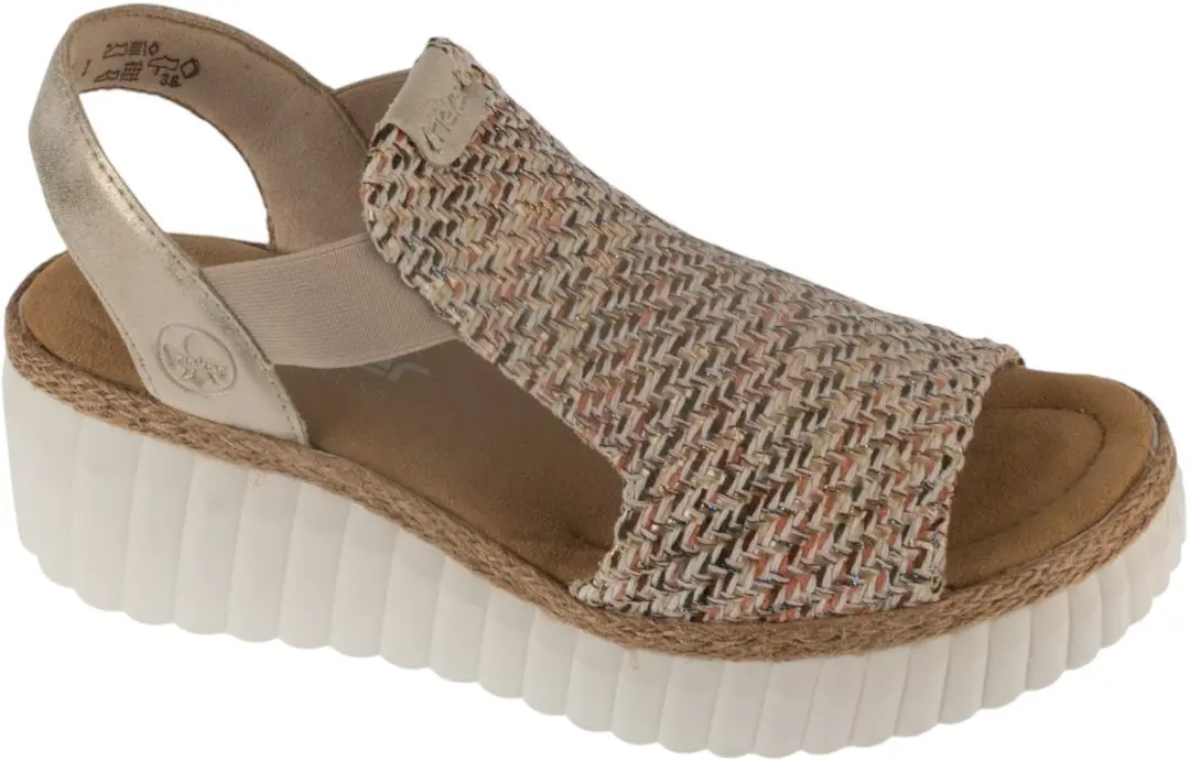 Rieker Sandals 69172, Vrouwen, Beige, Sandalen, maat: 38
