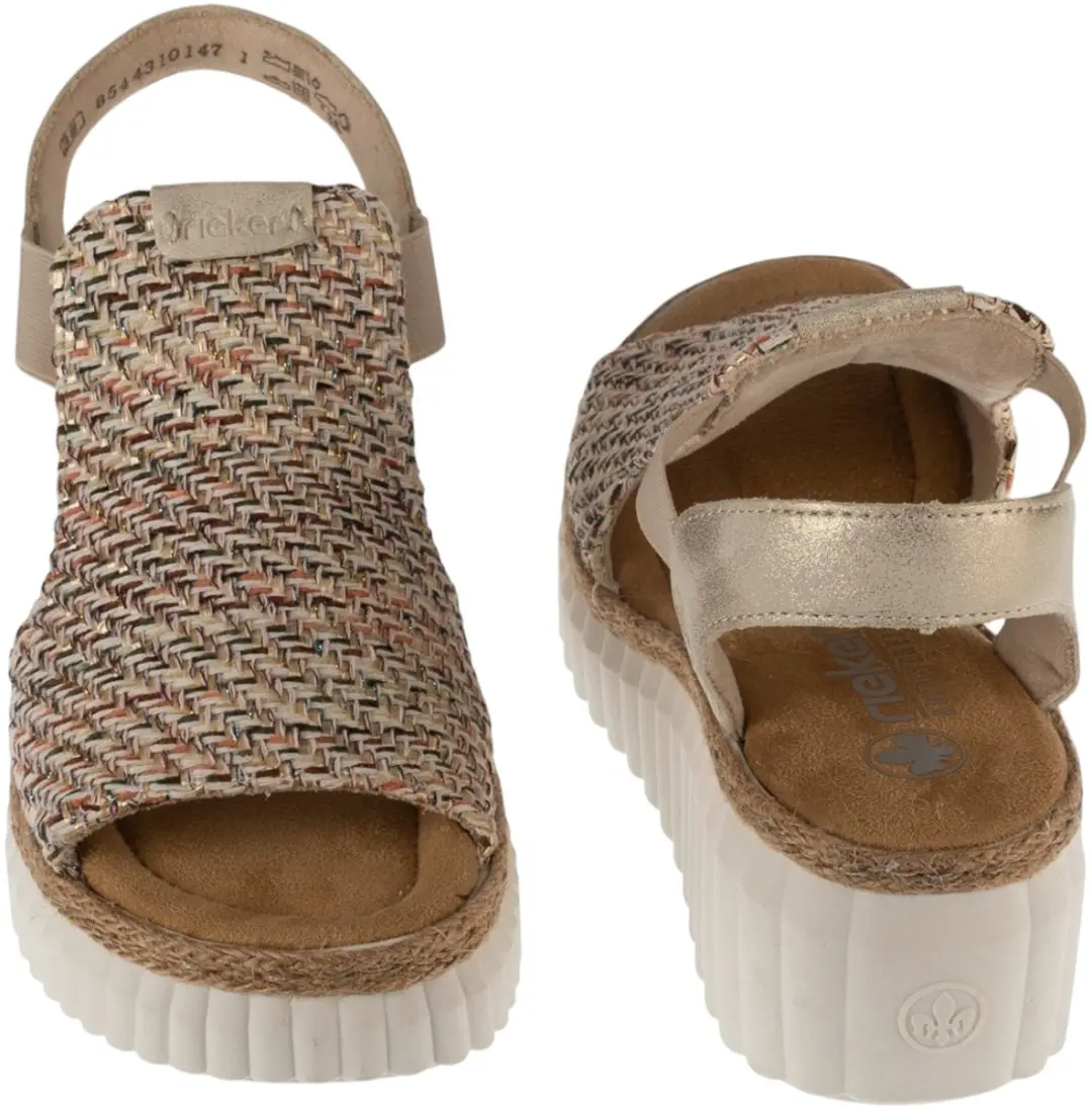 Rieker Sandals 69172-60 Vrouwen Sandalen Beige 38 - afbeelding 5 van 5