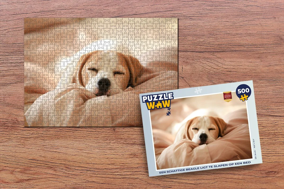 PuzzleWow Legpuzzel Beagle 500 Stuks - Multicolor