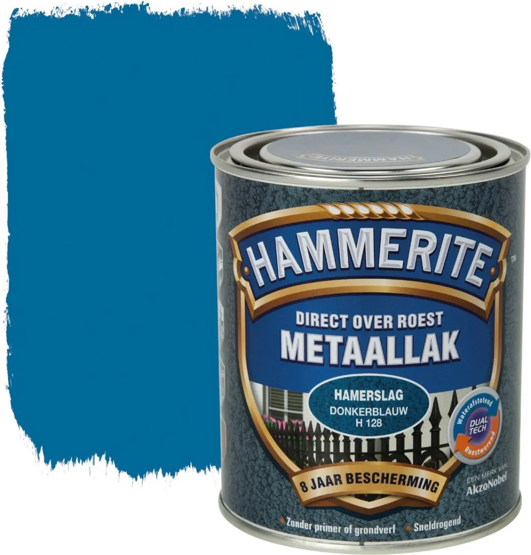 Hammerite Metaallak Hamerslag Donkerblauw 250ml