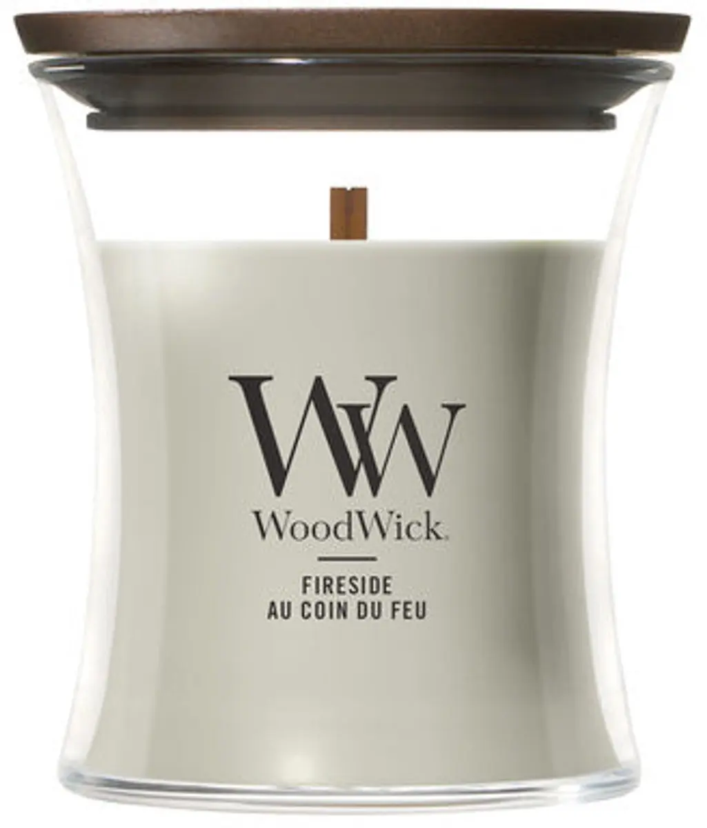 Woodwick Fireside Mini Geurkaars 20u