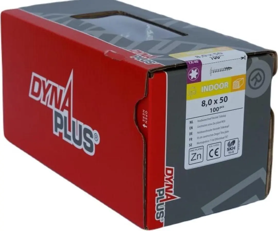 Dynaplus Torx 40 Tellerkop Schroeven 8x50mm - 100 Stuks - afbeelding 5 van 5