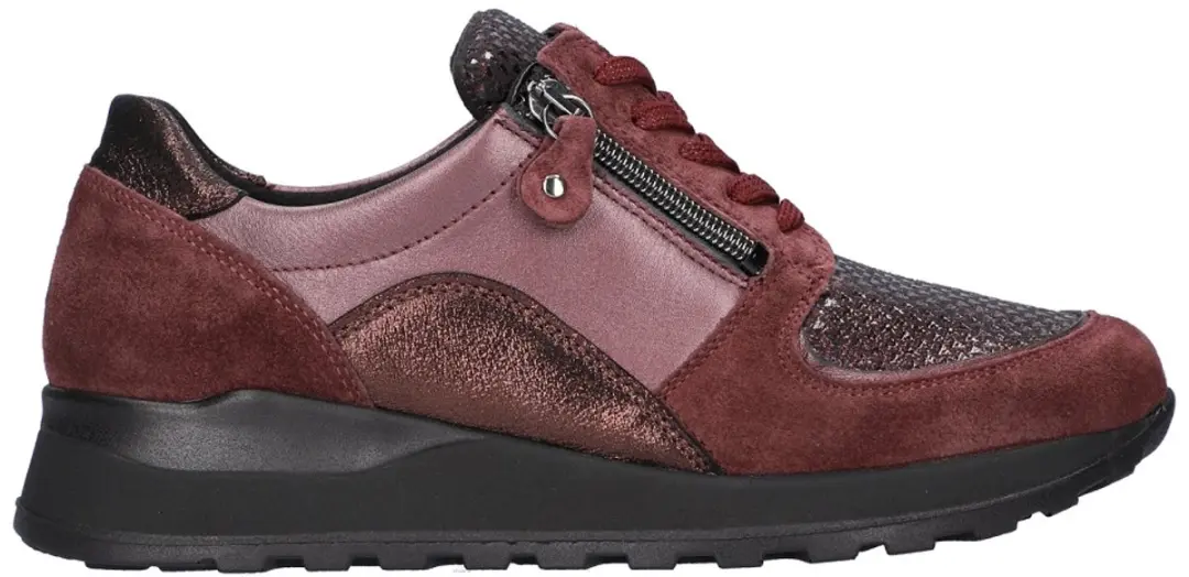 WALDLAUFER H64007 604 020 Bordo nubuck en stretchmateriaal