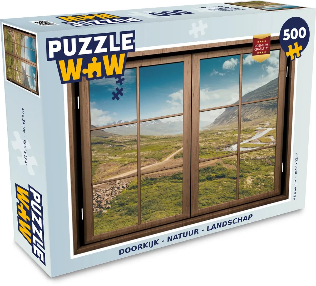 PuzzleWow Natuur Landschap Legpuzzel 500 Stuks - Multicolor
