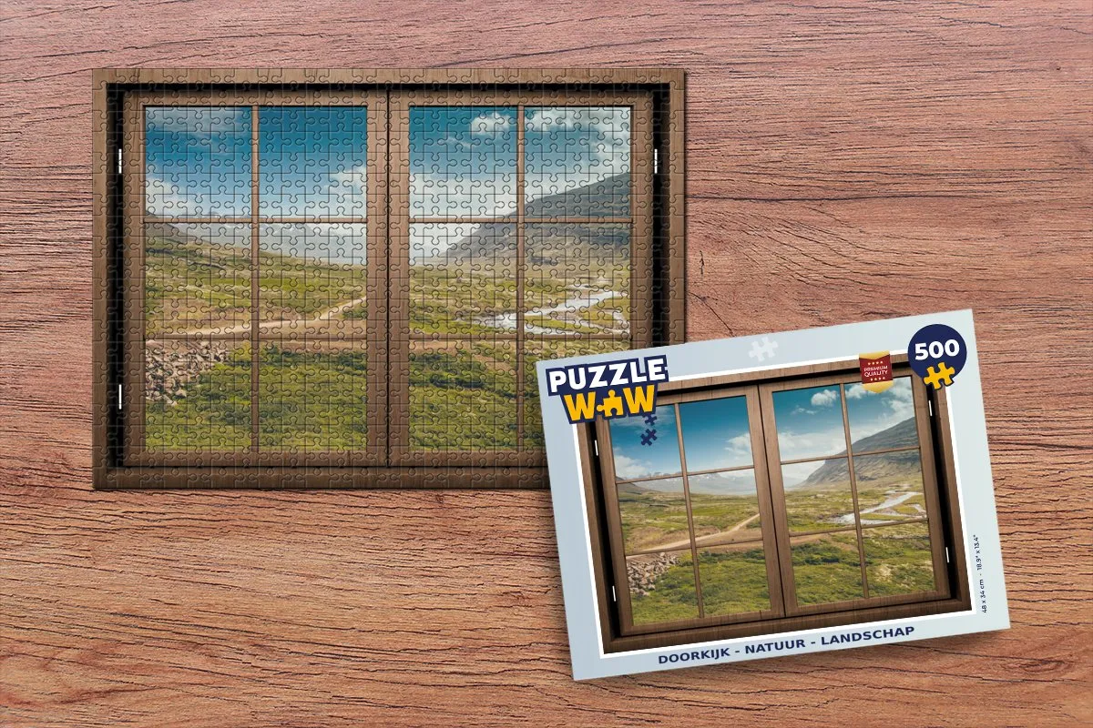 PuzzleWow Natuur Landschap Legpuzzel 500 Stuks - Multicolor