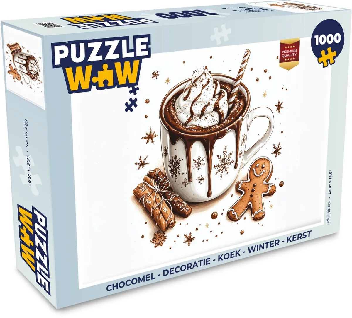 PuzzleWow Chocomel Kerstpuzzel 1000 Stuks - Kerst - Chocolademelk