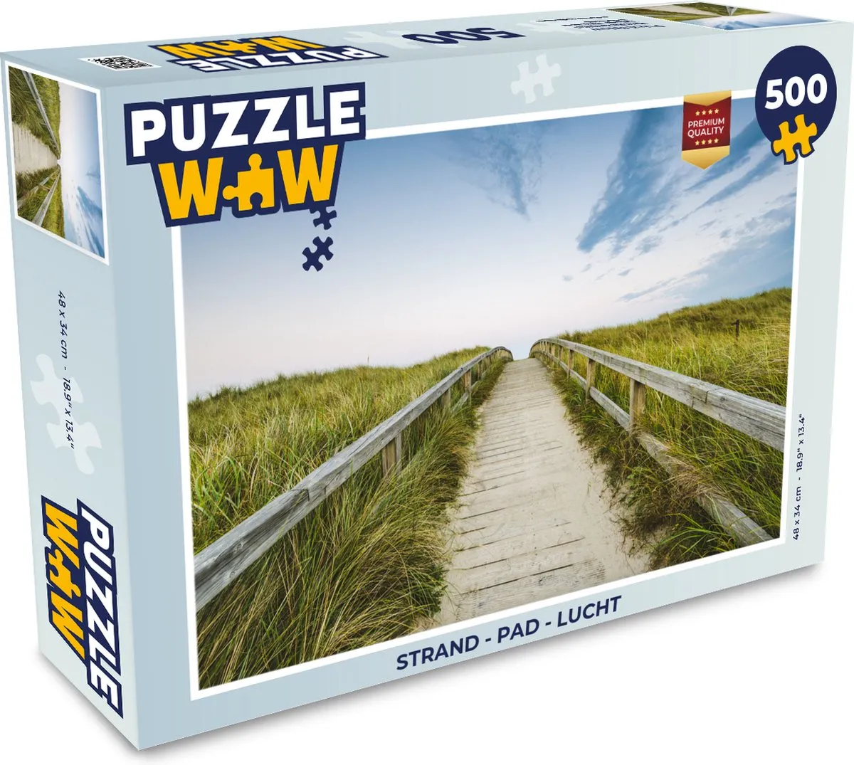 PuzzleWow Strand Pad Lucht Legpuzzel 500 Stuks