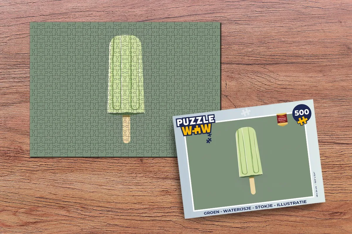 PuzzleWow Waterijsje Groen Legpuzzel 500 Stuks