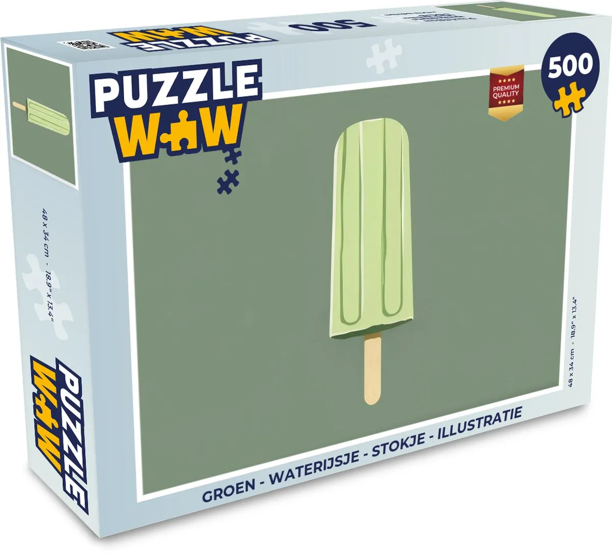 PuzzleWow Waterijsje Groen Legpuzzel 500 Stuks