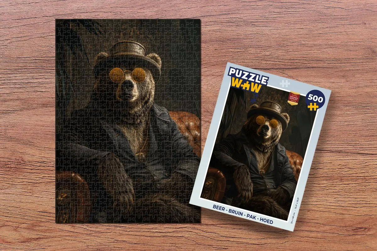 PuzzleWow Beer - Hert Hoed Legpuzzel 500 Stuks
