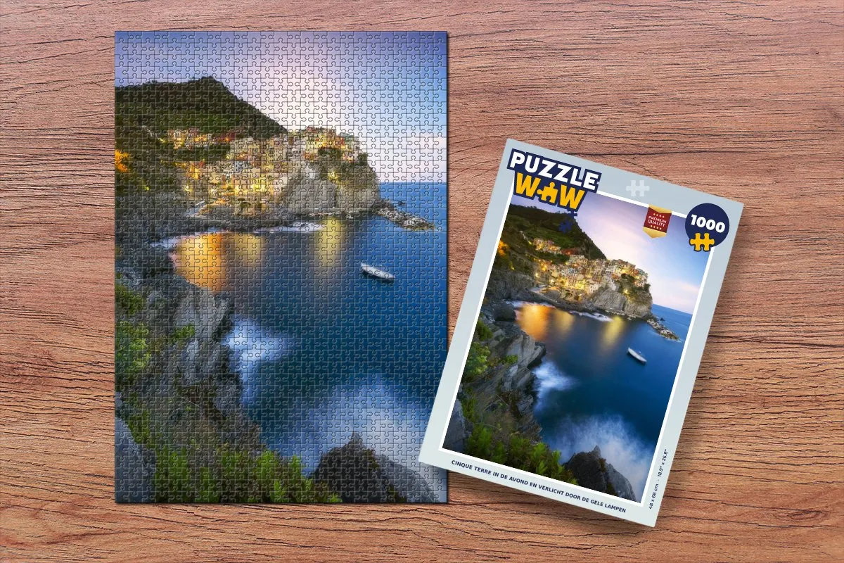 PuzzleWow Cinque Terre Legpuzzel 1000 Stuks - Multicolor