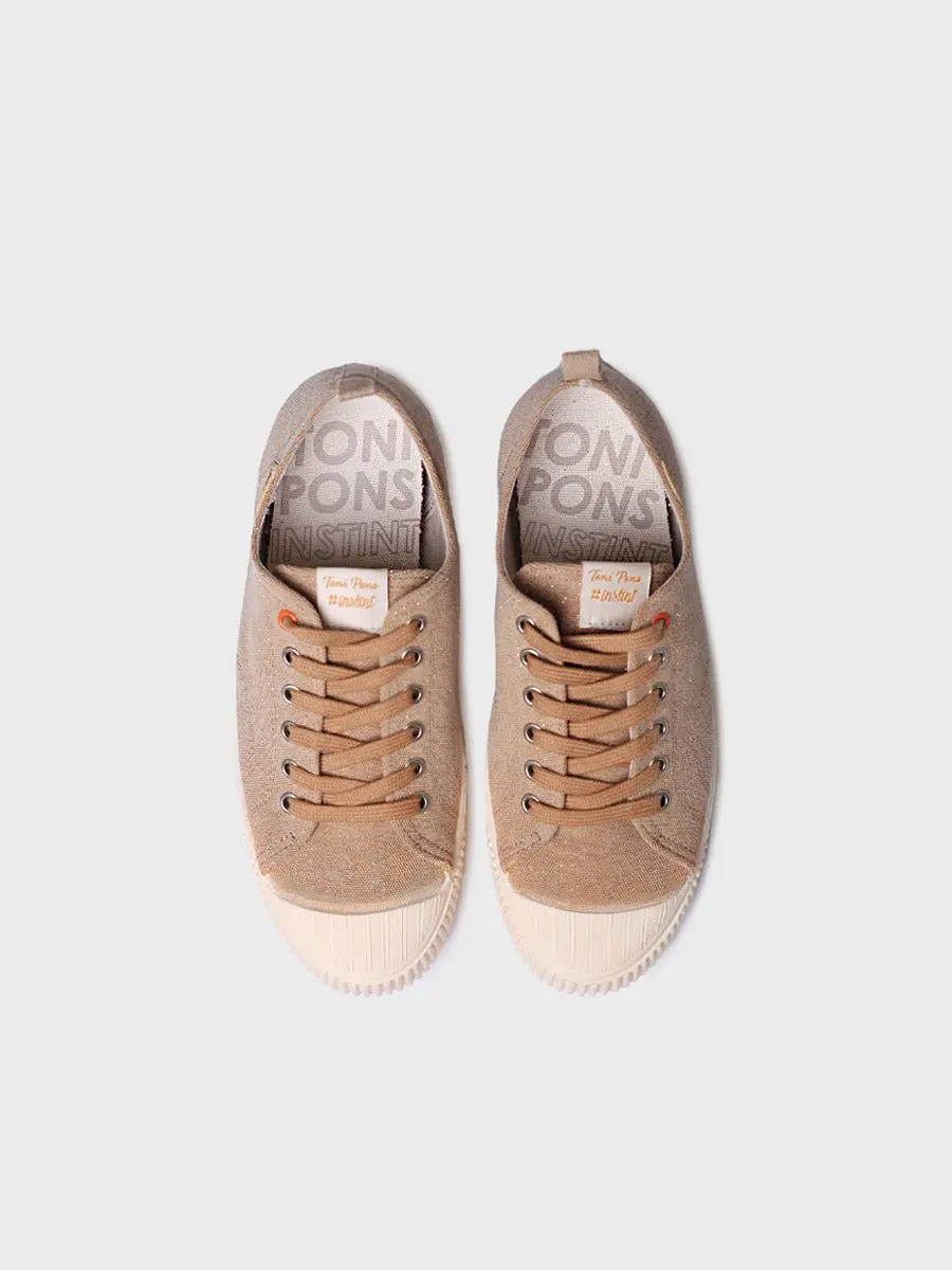 Lage sneakers voor dames van gerecyclede stof