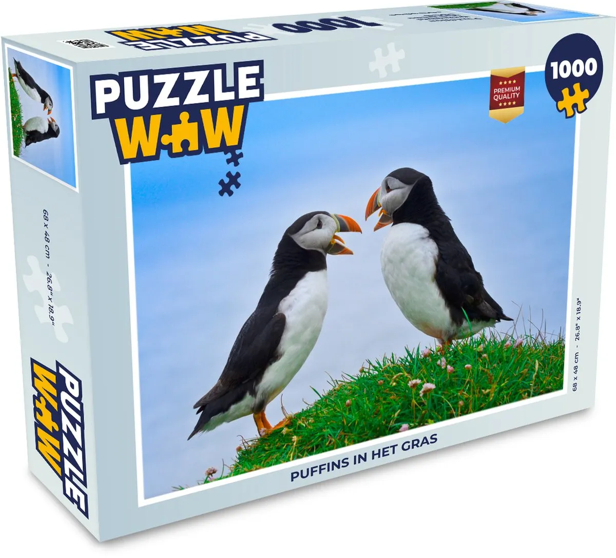 PuzzleWow Vogels Legpuzzel Papegaaiduikers 1000 Stuks - Multicolor