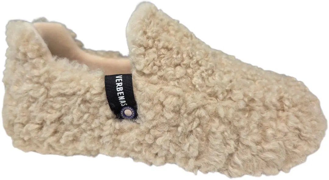 Verbenas Yuk Curly Beige Gesloten Dames Pantoffels