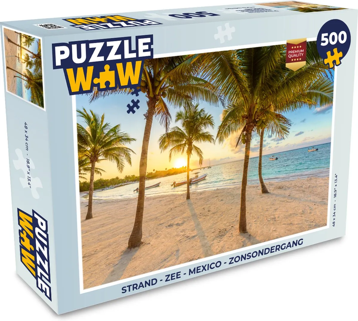PuzzleWow Legpuzzel Mexico Zonsondergang 500 Stuks